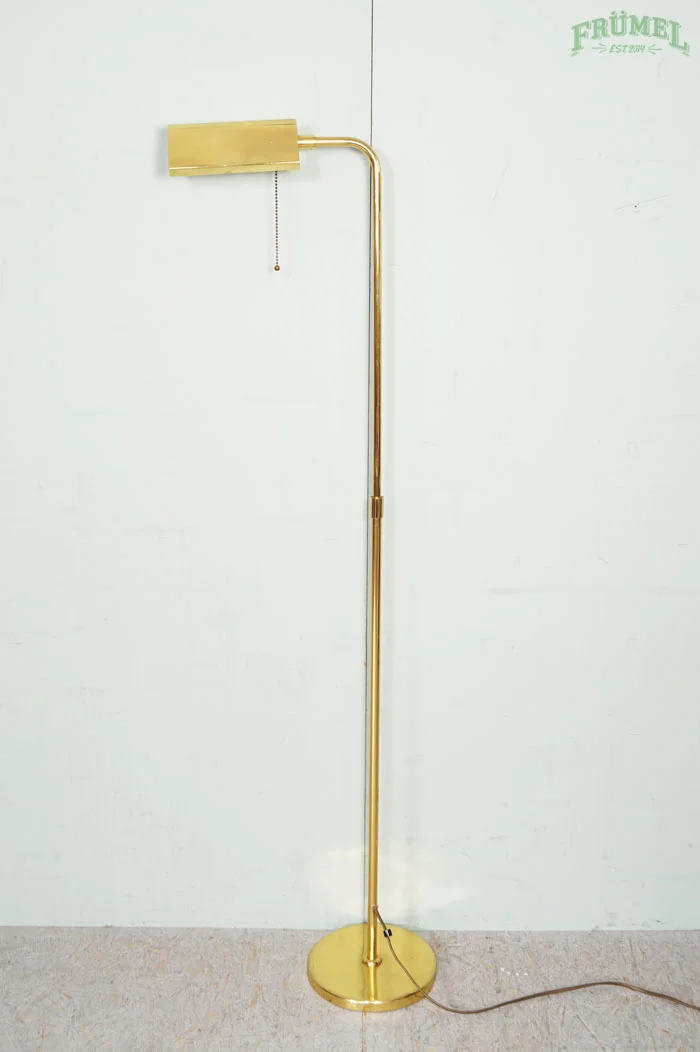 VINTAGE GOUDKLEURIGE STAANDE LAMP