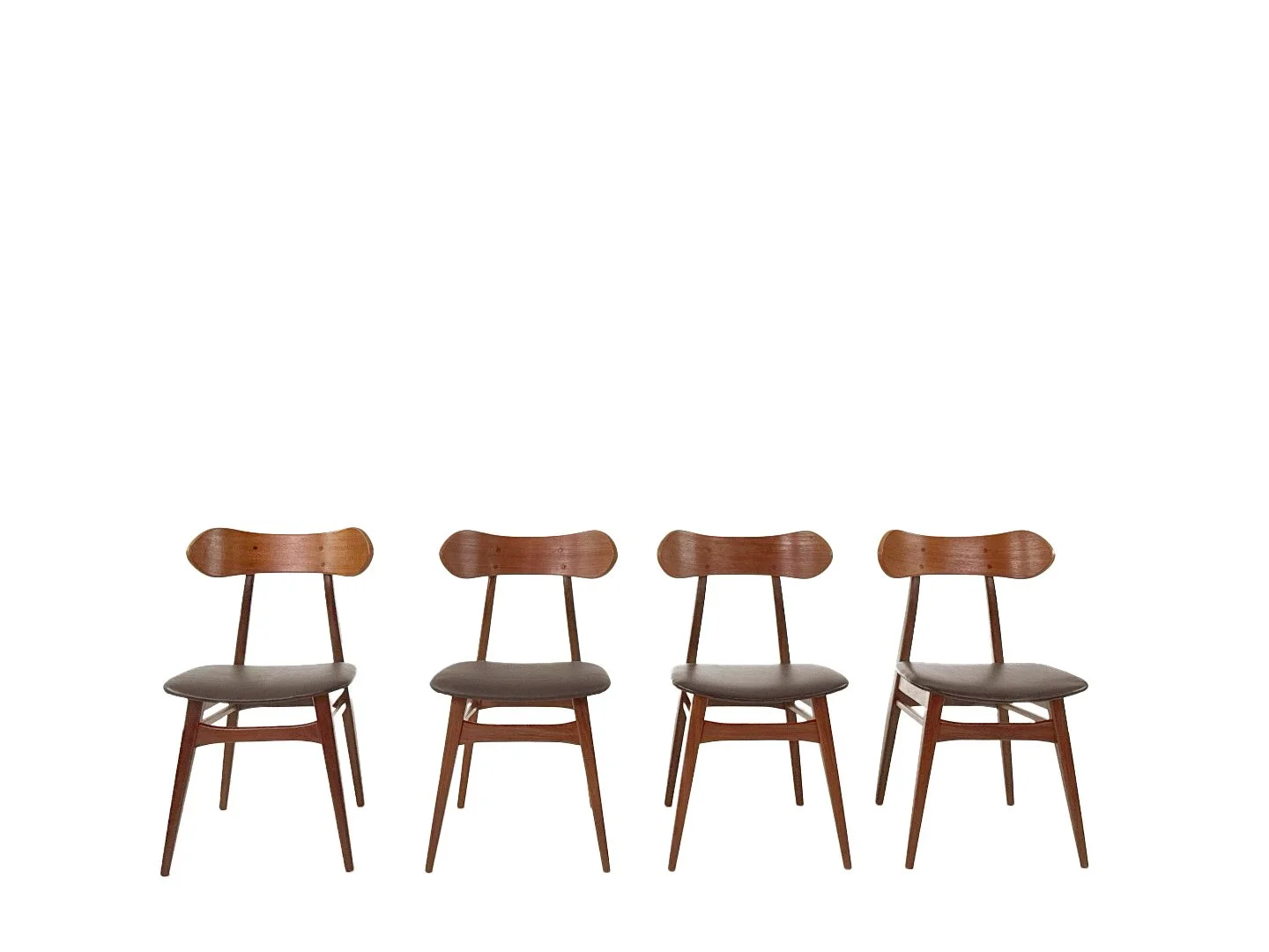 Louis van Teeffelen Kastrup eetkamerstoelen voor Wébé – totaalbeeld set van 4