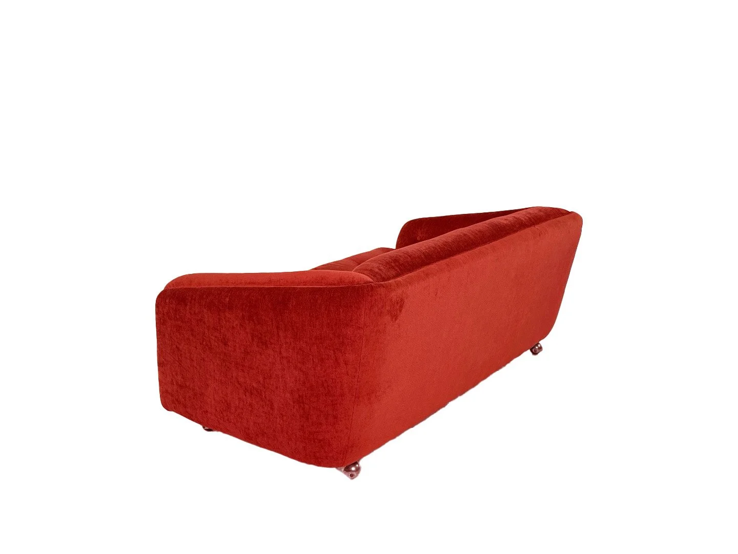 Vintage Artifort bank van Geoffrey Harcourt – schuin achteraanzicht met afgeronde rug