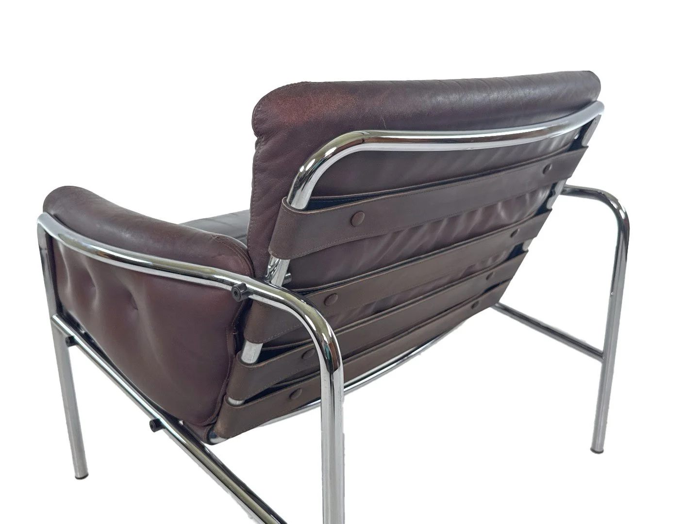 Vintage SZ08 Osaka fauteuil van Martin Visser voor Spectrum – close-up rechterachterzijde met rugleuning en banden