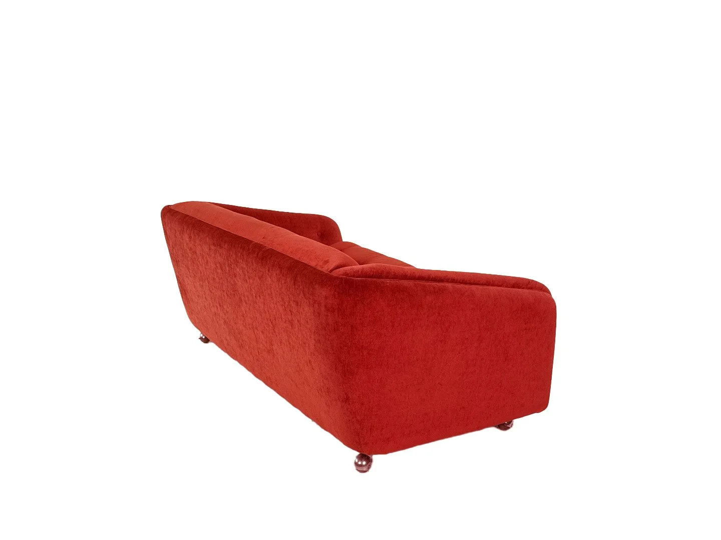 Vintage Artifort bank van Geoffrey Harcourt – linker schuin achteraanzicht met afgeronde rug