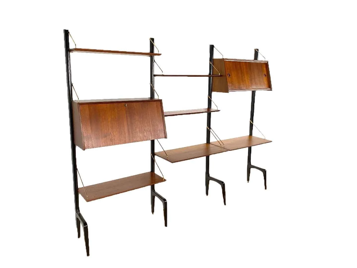 Vintage Louis van Teeffelen wandsysteem voor Wébé – schuin zijaanzicht links