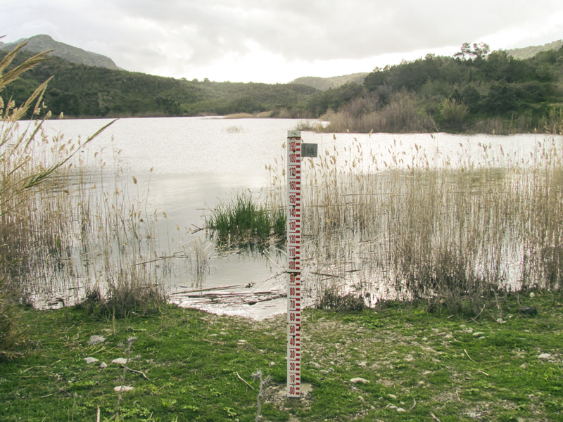 Panagra (Geçitköy) Reservoir in 2012 before the expansion work for the pipeline project began.
