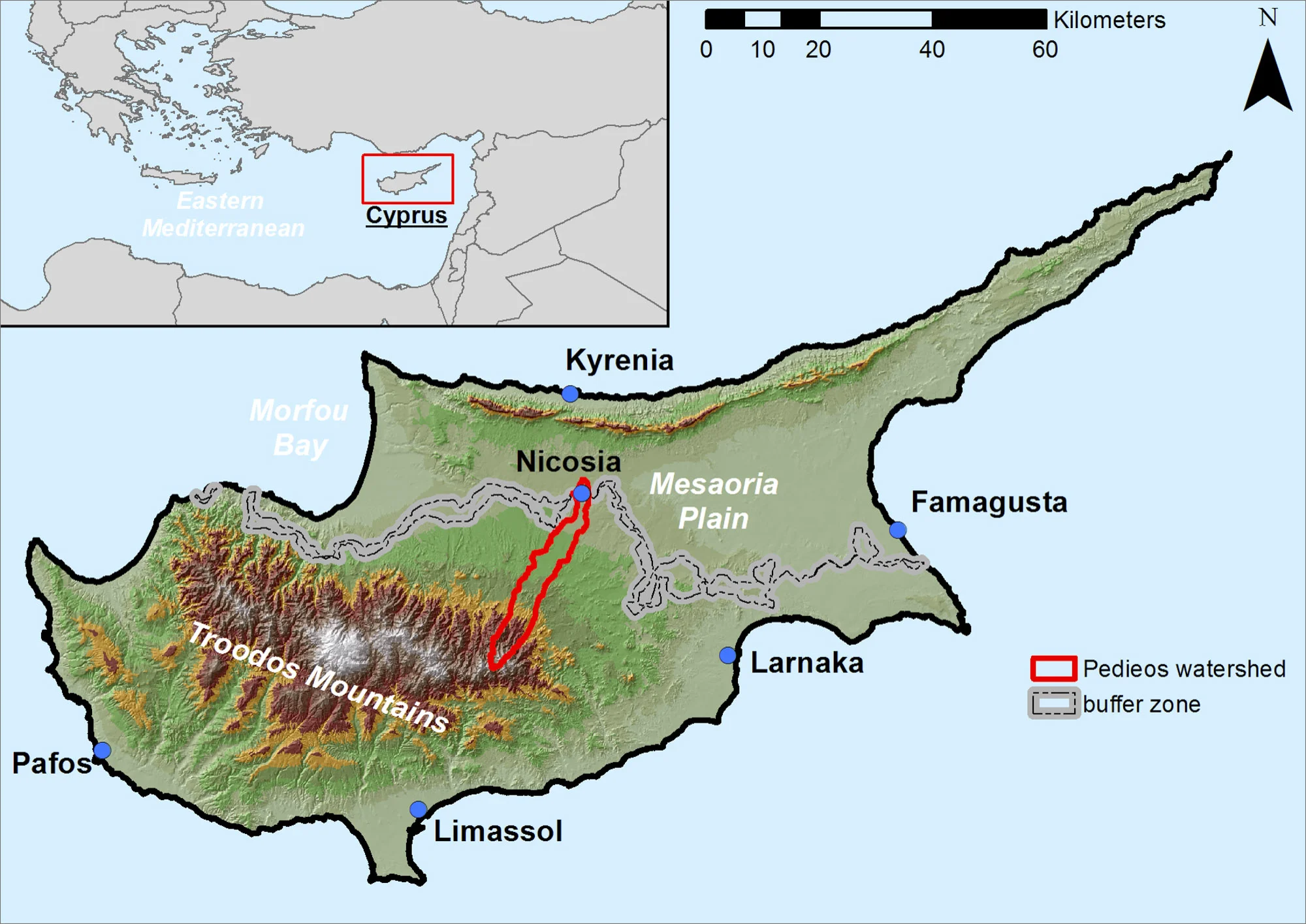 Pedieos Watershed / Source: The Cyprus Institute (EEWRC)
