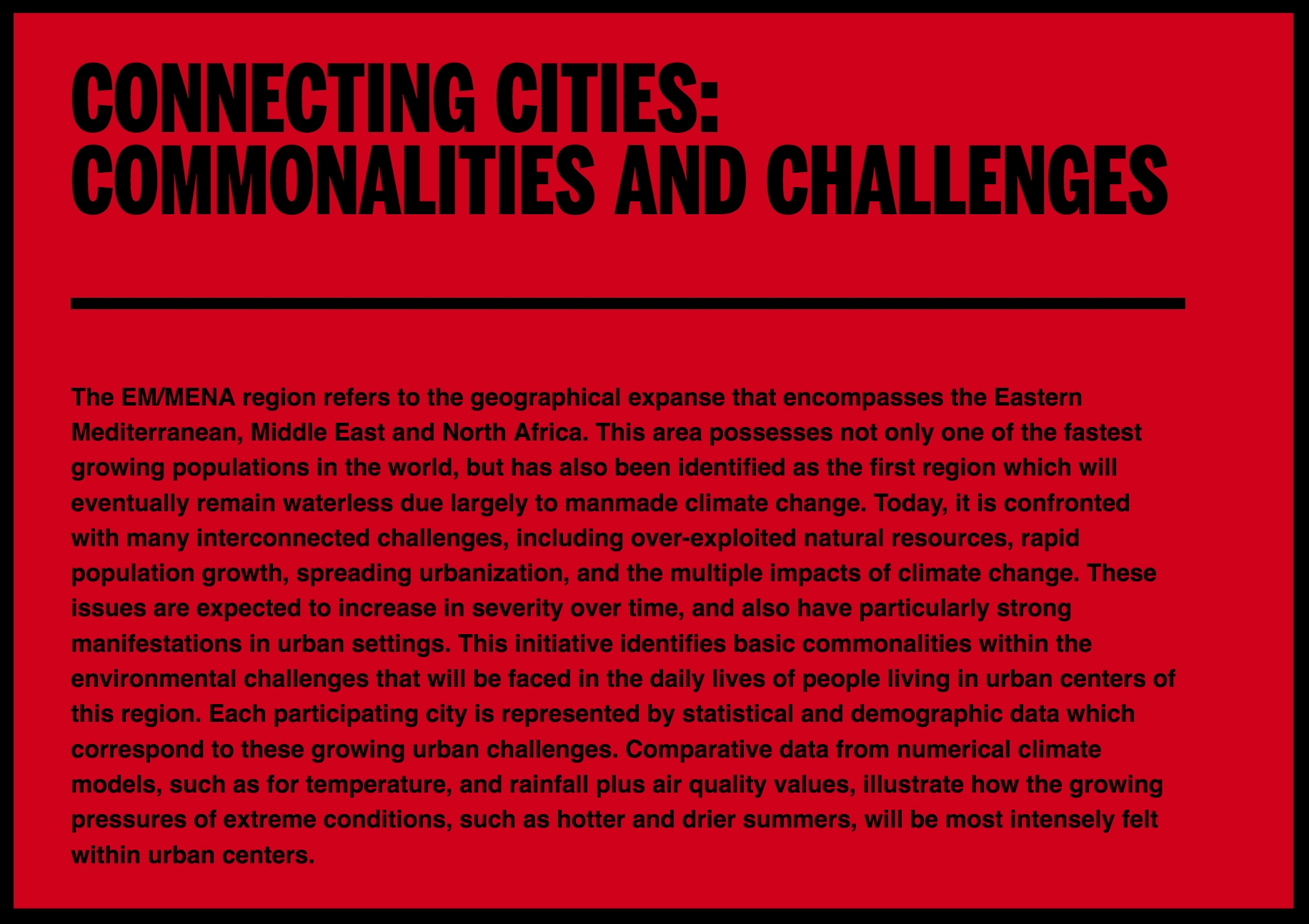 REGIONAL URBAN CENTERS