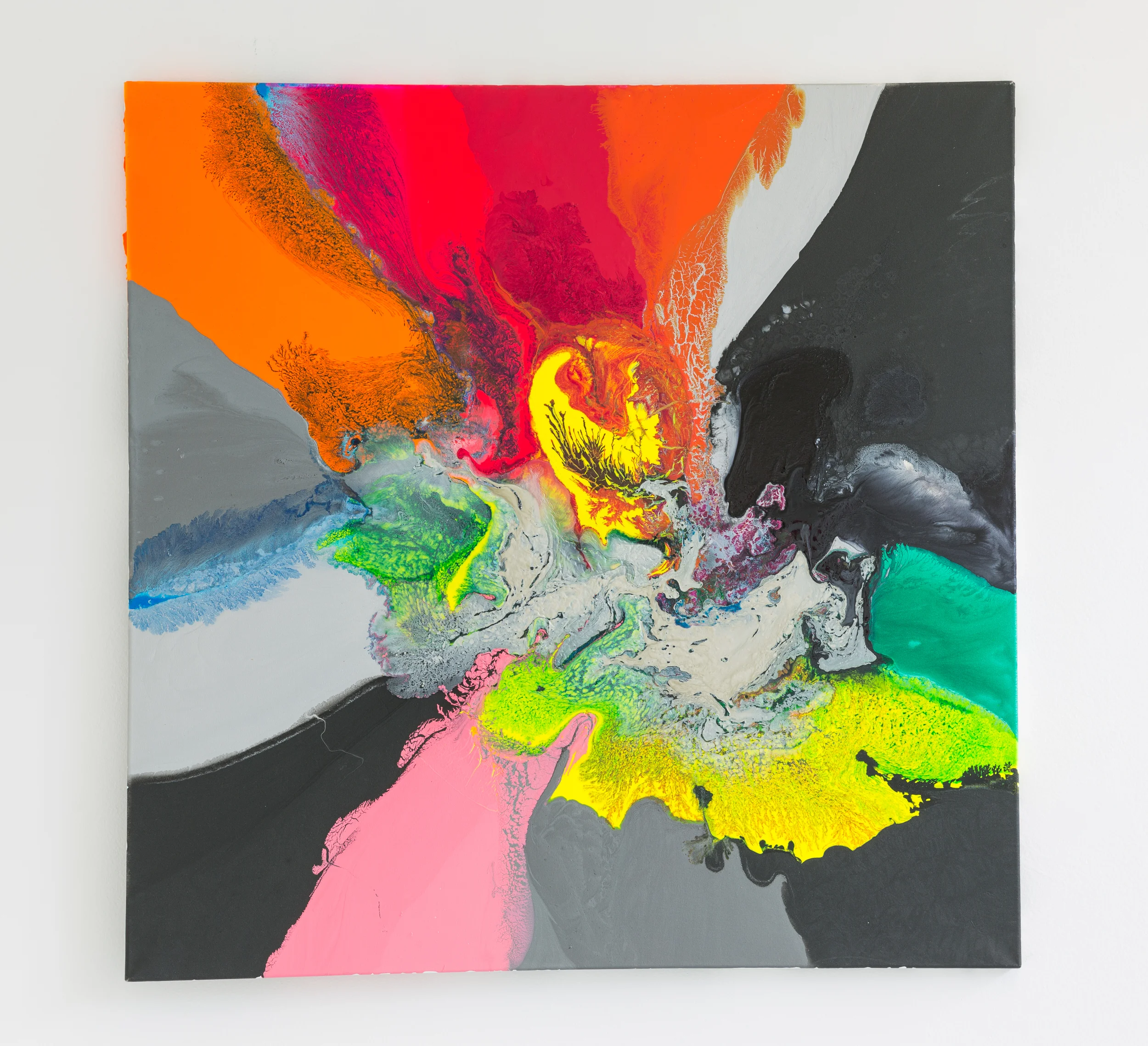 Zuza Ziolkowska, bez názvu, 2015, kombinovaná technika, 90 x 90 cm