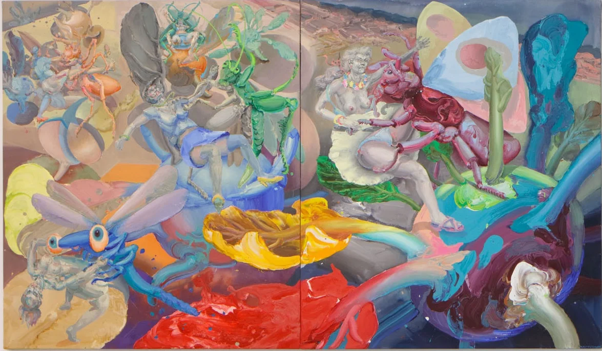 Michael Rittstein, Na Kedlubně B, 2015, plátno, akryl, 190 x 220 cm Michael Rittstein, Na Kedlubně A, 2015, plátno, akryl, 190 x 220 cm