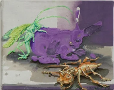 Michael Rittstein, Przněný králíček (Někteří jedinci jsou trochu zvláštní), 2014, plátno, akryl, 50 x 40 cm