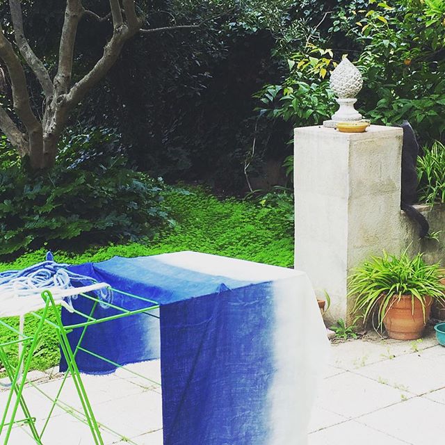 Blue garden #indigo #vegetaldye #naturaldye #homemadedye #organicwool #frenchwool