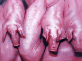 Pigs 7 2005 Oil on Canvas 36 x 48