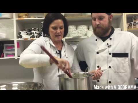 There's my mom, Lisa, cooking on our Youtube channel: The Pop Shop Show!