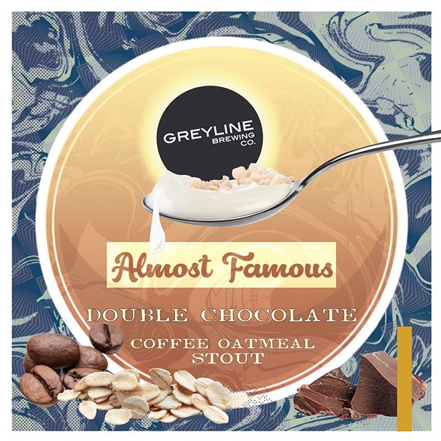It&rsquo;s Breakfast time! 
Cover Beer Series Release # 2: 
Almost Famous-Double Chocolate Coffee Oatmeal Stout
8.6 % ABV
Made with 15lbs of chocolate, 20lbs total of Ferris Coffee &amp; Nut Sumatra and Brazilian coffees, Oats, Chocolate Malt and Roa