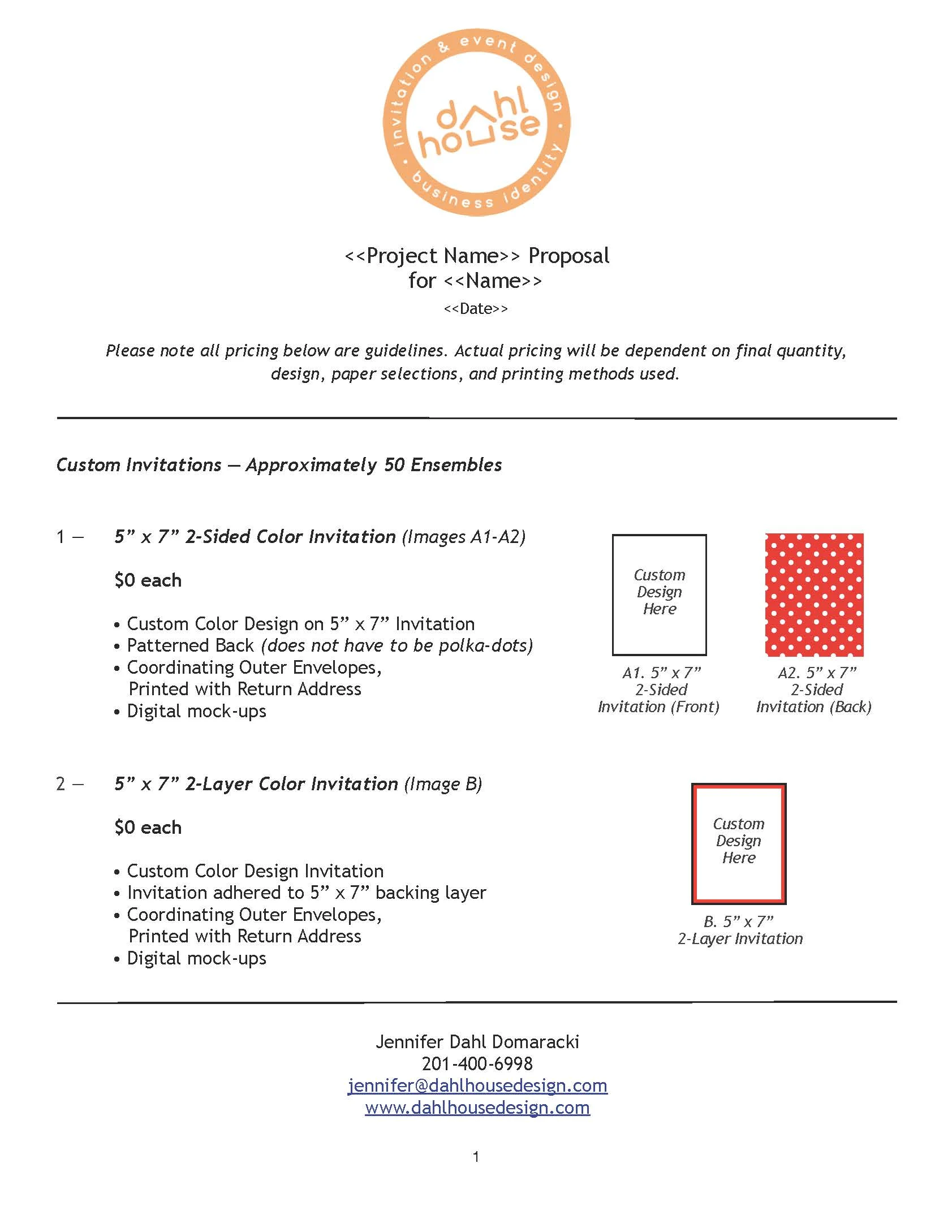 An example of a DahlHouse Project Proposal