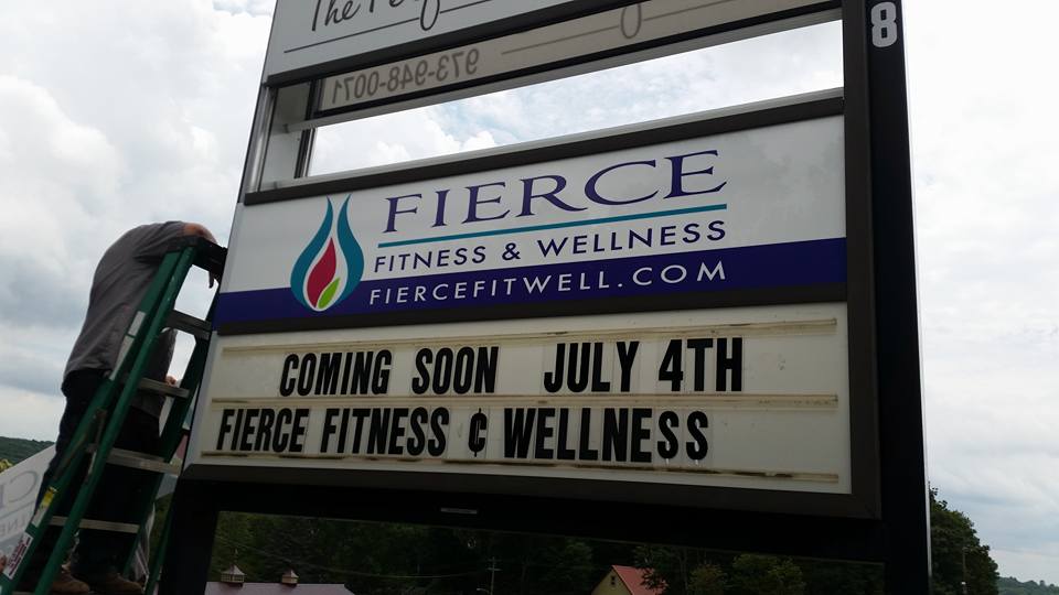 Fierce Fitness & Wellness signage design, by DahlHouse Design