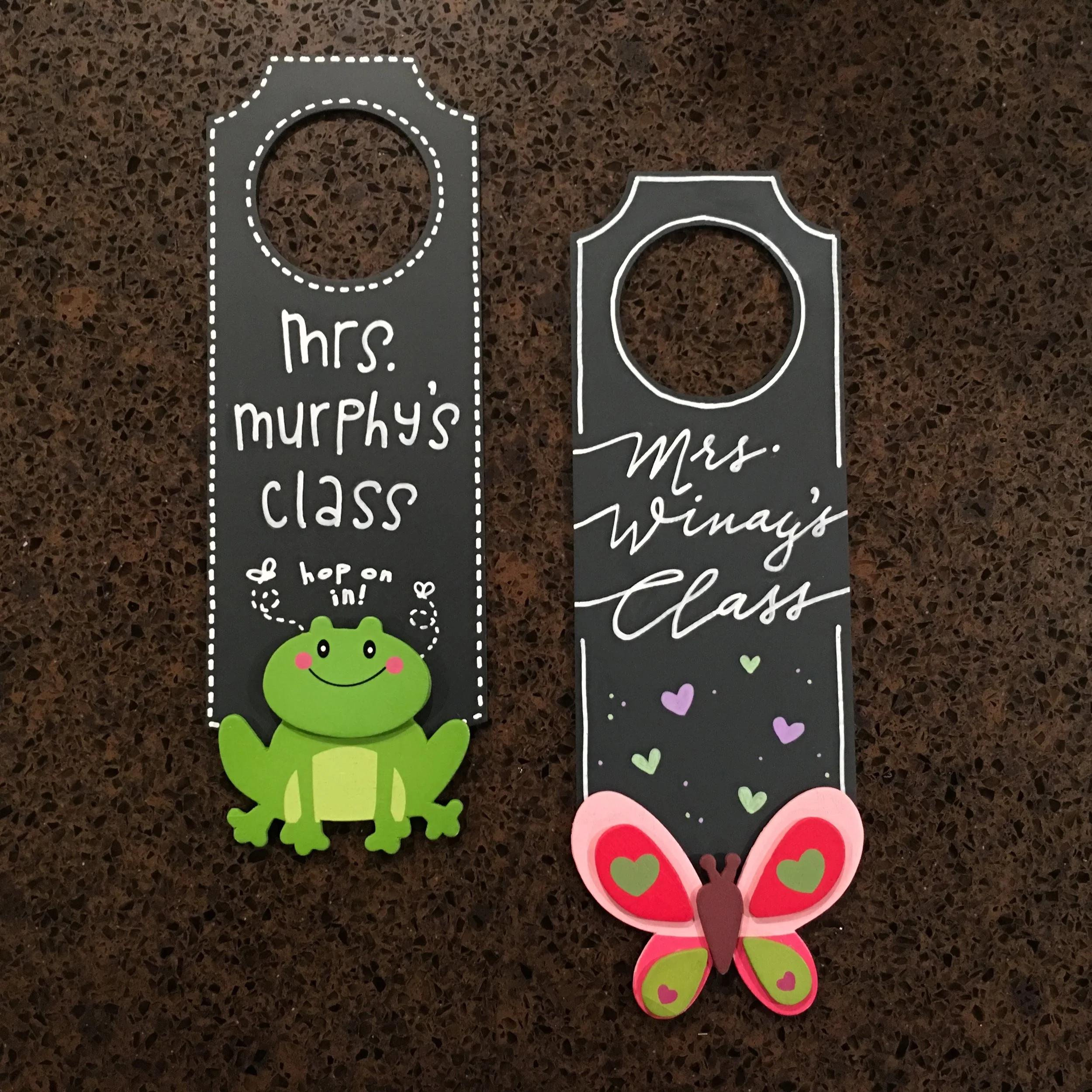 PERSONALIZED DOOR HANGERS IN THE CLASSROOM THEME