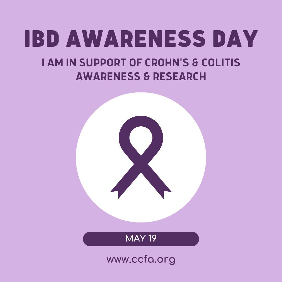 IT IS IBD AWARENESS DAY! 💜
IBD is characterized by chronic inflammation of the gastrointestinal tract. It includes Crohn&rsquo;s Disease and Ulcerative Colitis. 

I was diagnosed with UC 22 years ago. I would like to do my part to spread awareness b