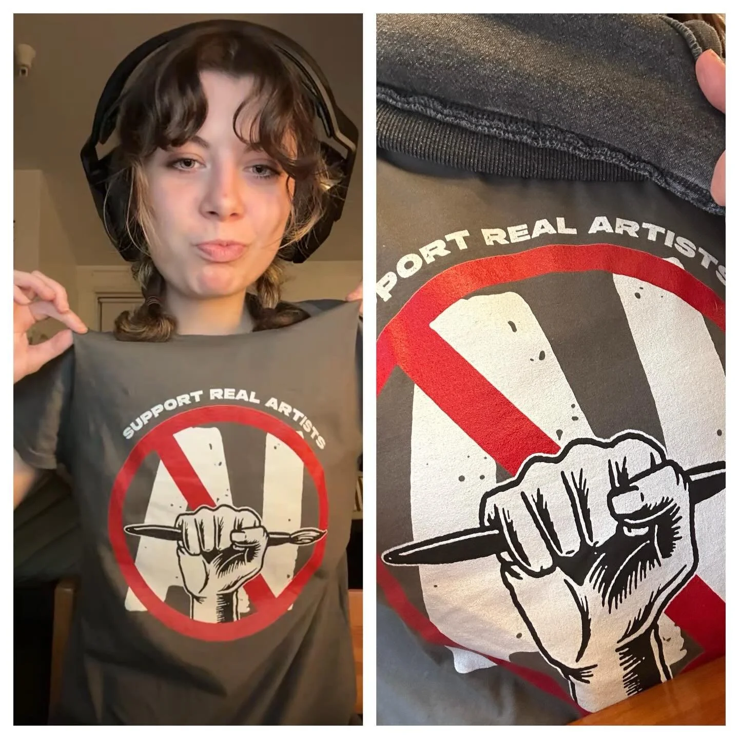 Aw how cute&hellip; Momma and El got matching shirts. ✊🏽🖌️🚫🤖

#dahlhousedesign #dahlshouse #noai #supportrealartists #keepitoldschool