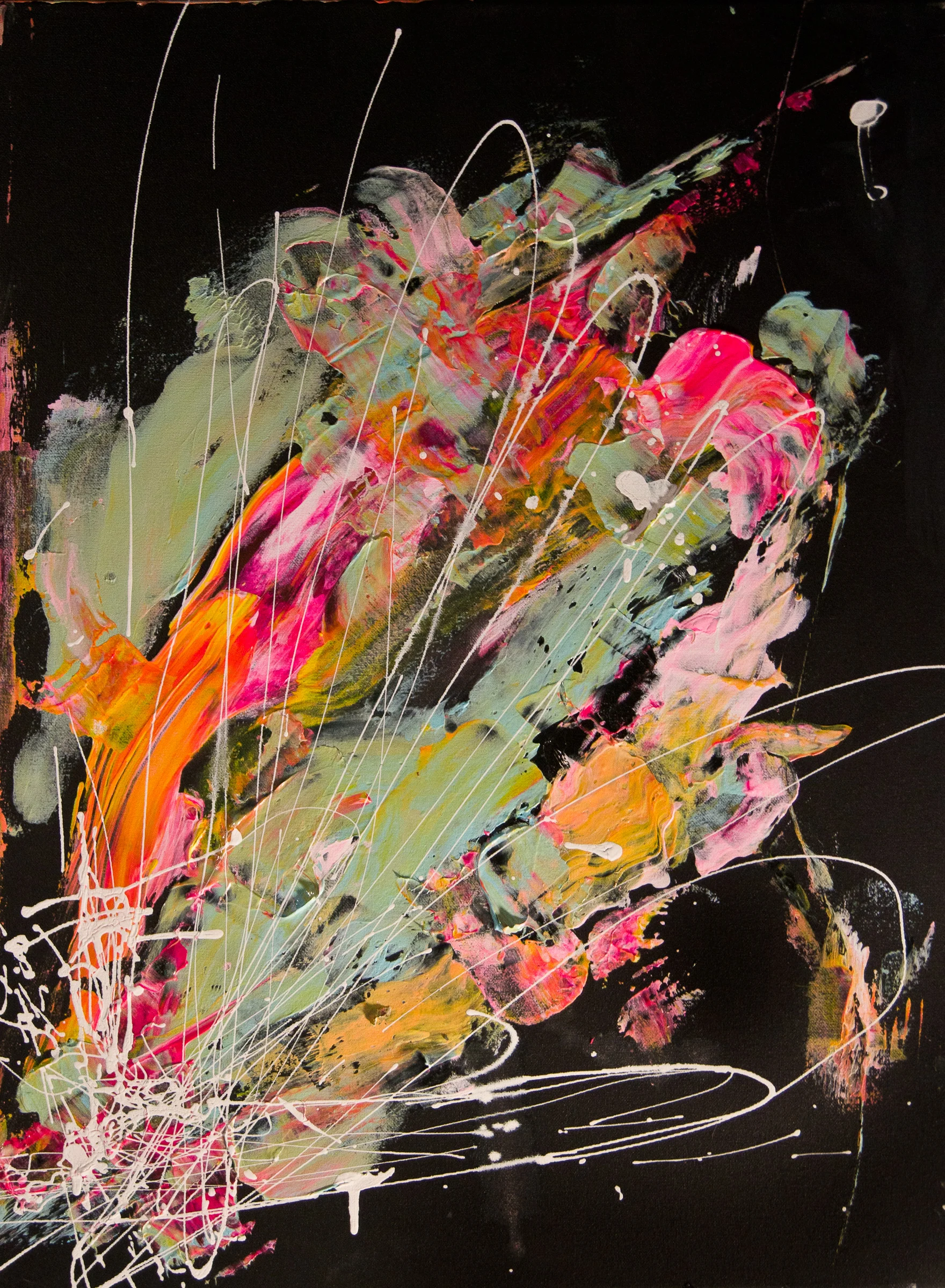 Paws On My Pillow (Guillotine's Psyche) // 18x24 / SOLD