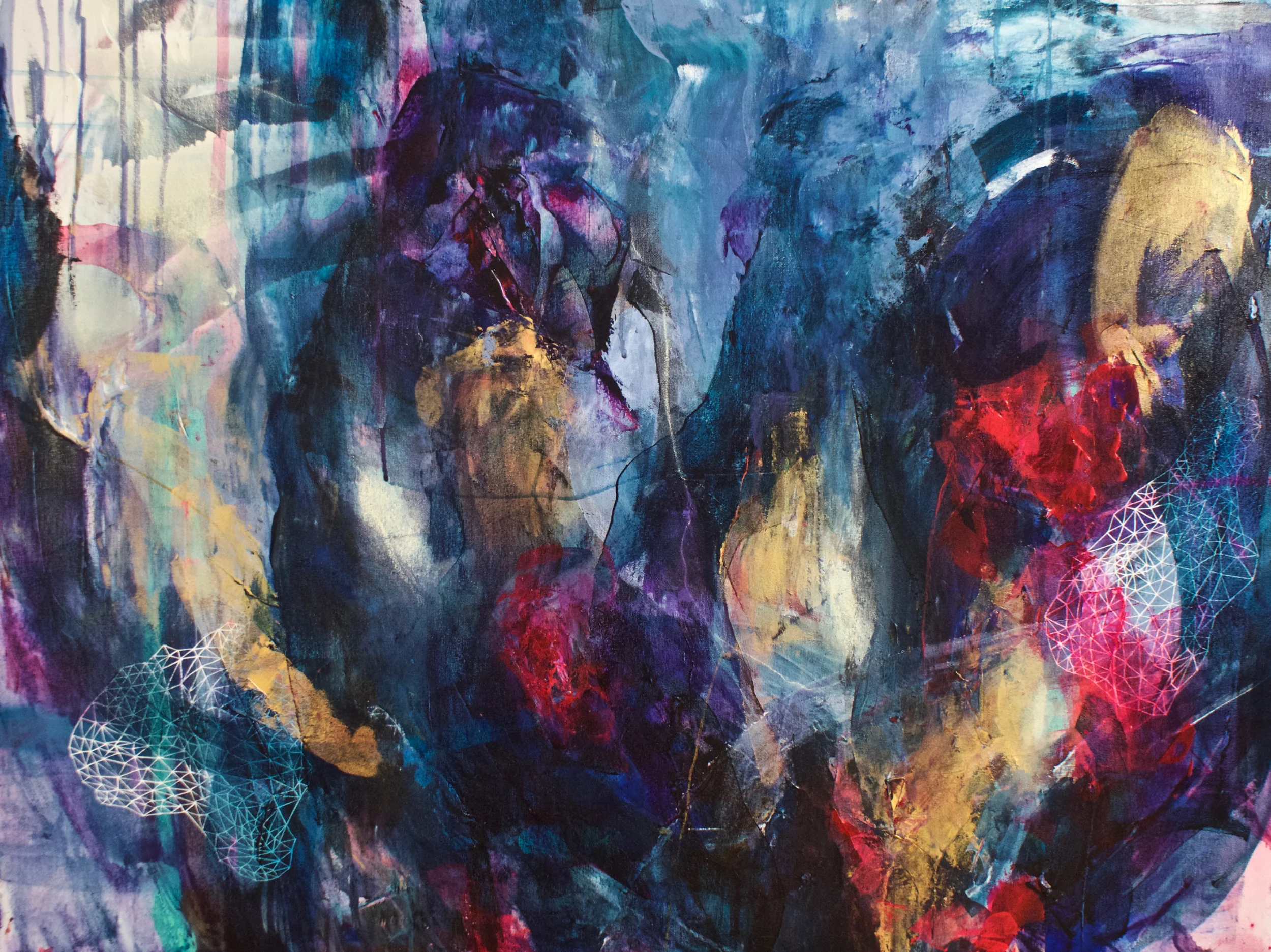  BEFORE I MULTIPLY (2017) Private Commission 30" x 40" / acrylic, spray paint, ink &amp; pastel on canvas 