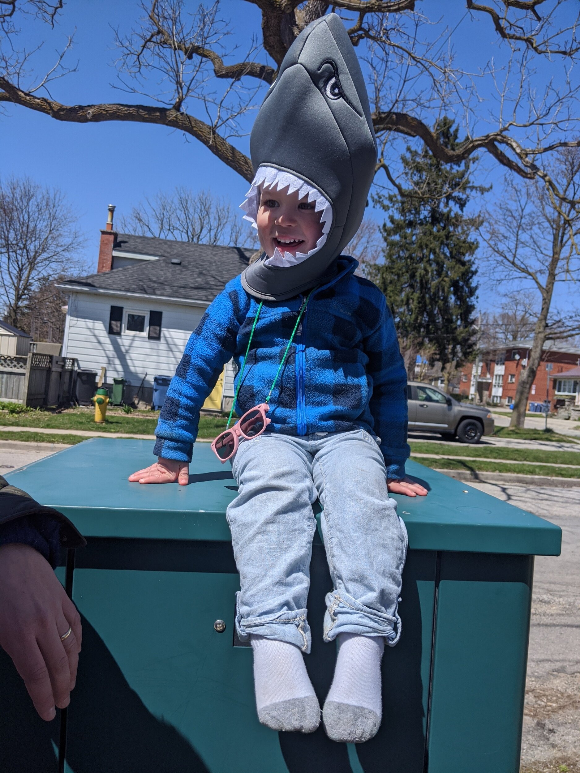 They said to wear a mask. Quarantine walks.