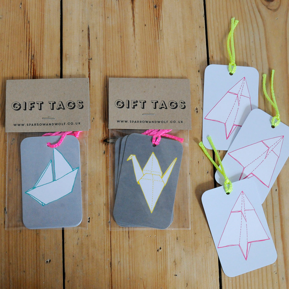 Origami Crane Gift Tags