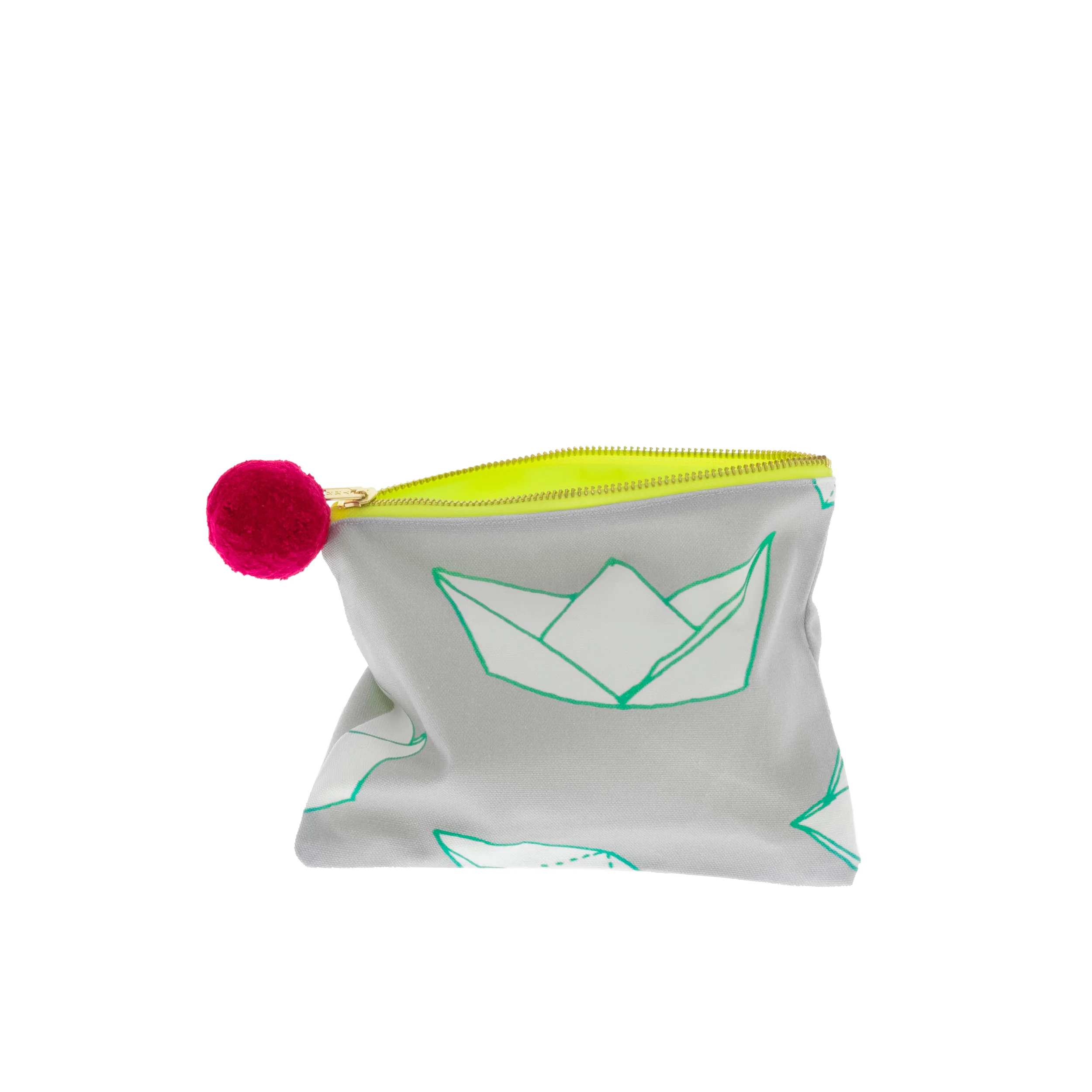 Origami Make Up Bag with Pom Pom