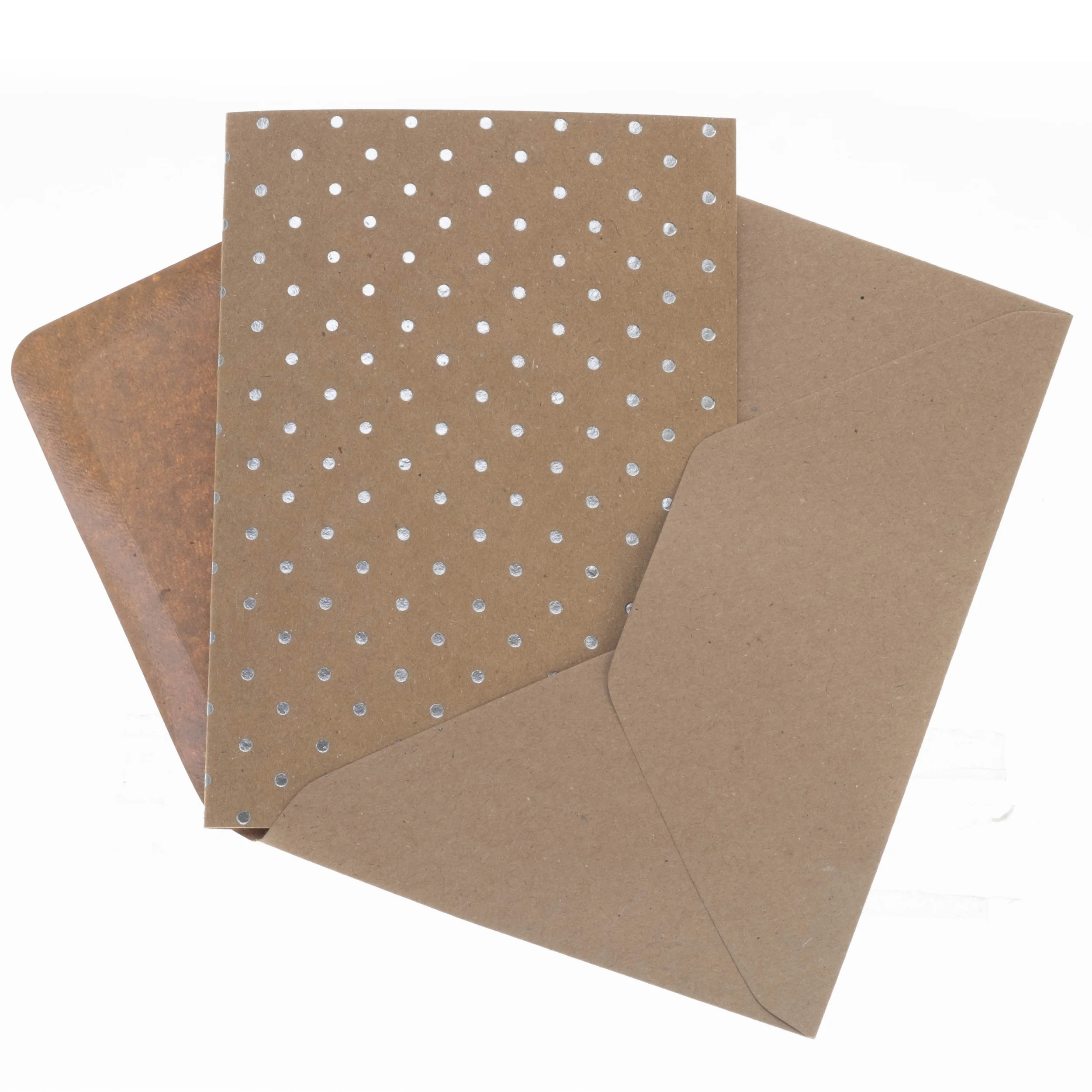 Geometric Metallic Kraft Greetings Card