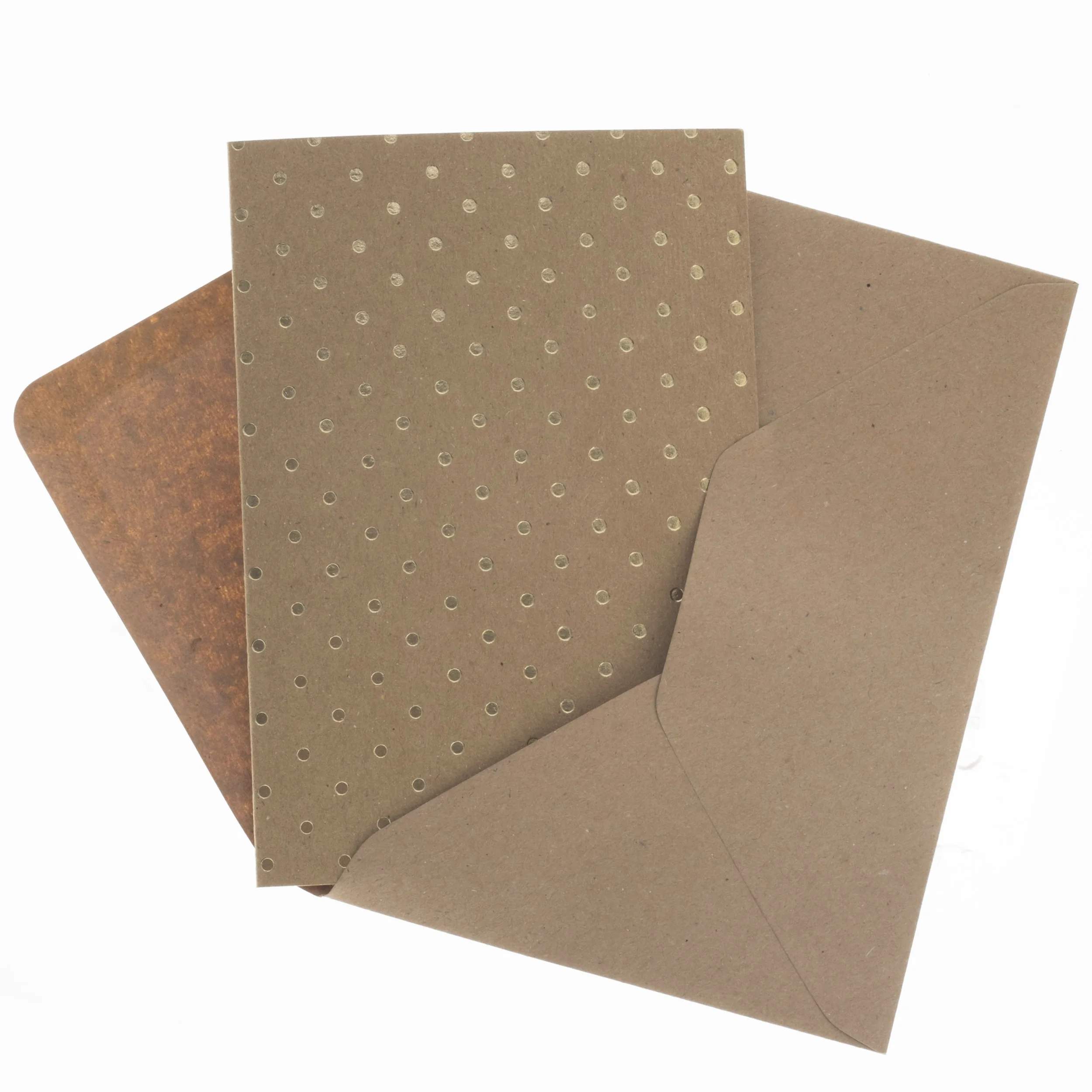 Geometric Metallic Kraft Greetings Card