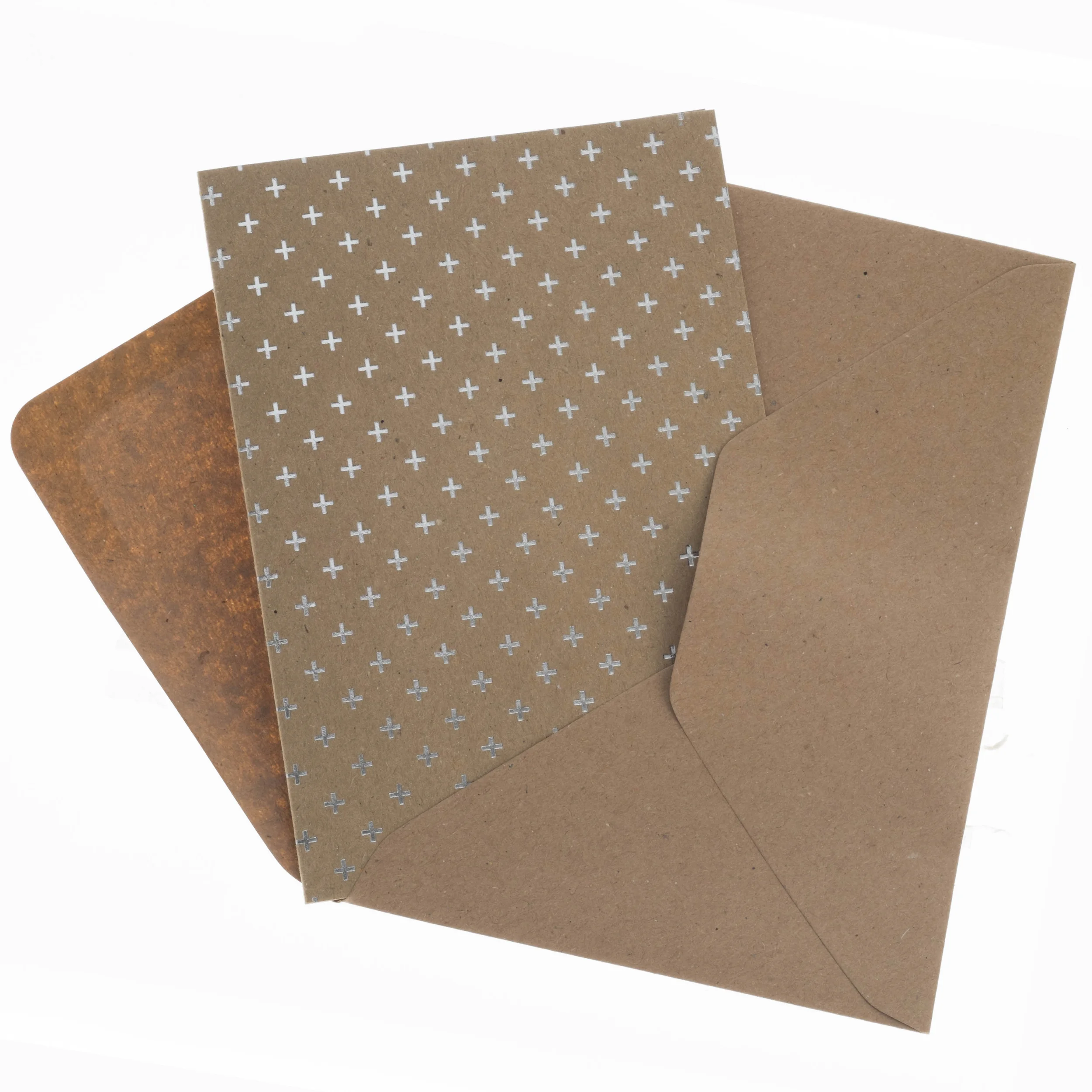 Geometric Metallic Kraft Greetings Card