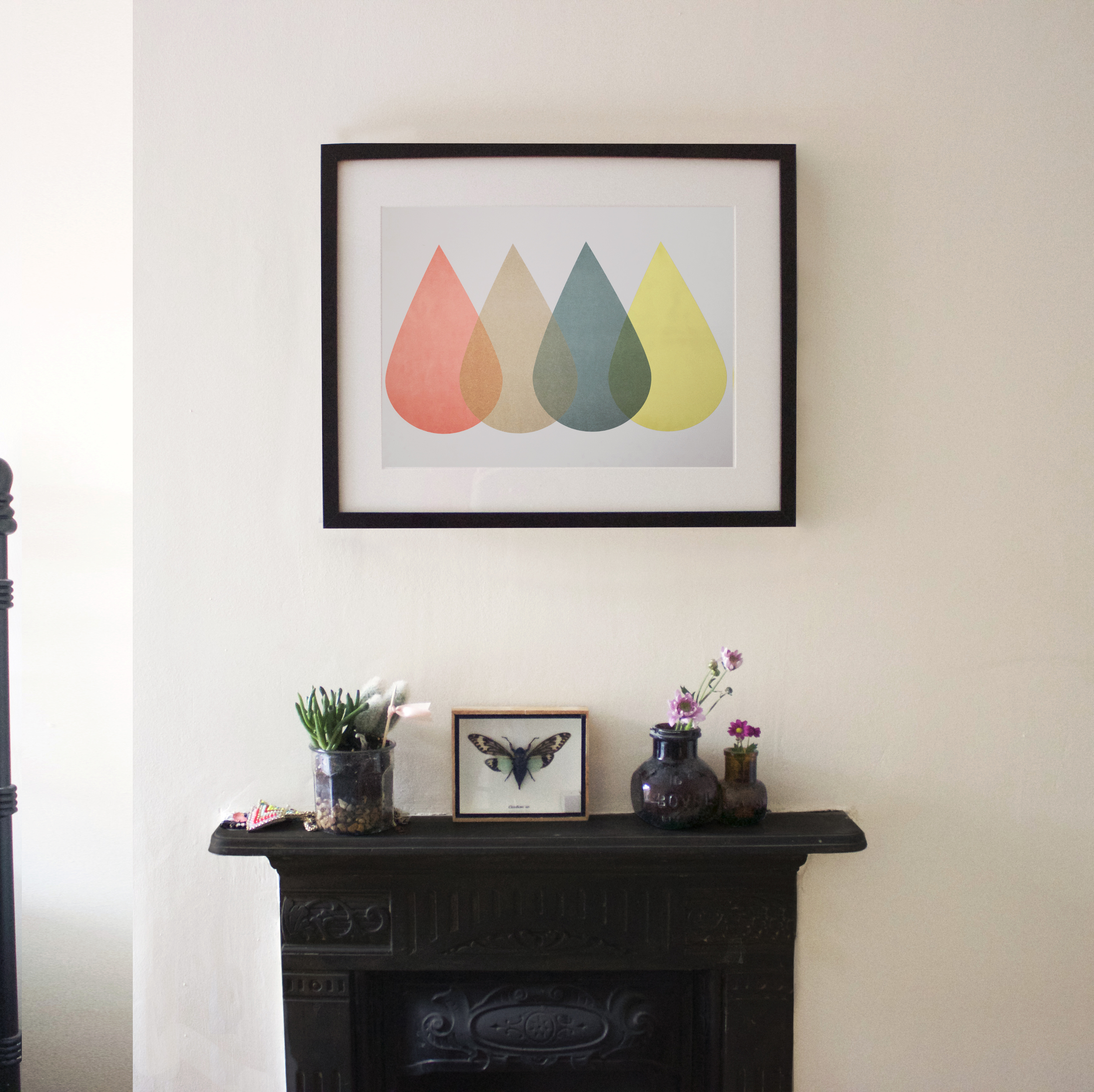 Risograph Raindrop A3 Print
