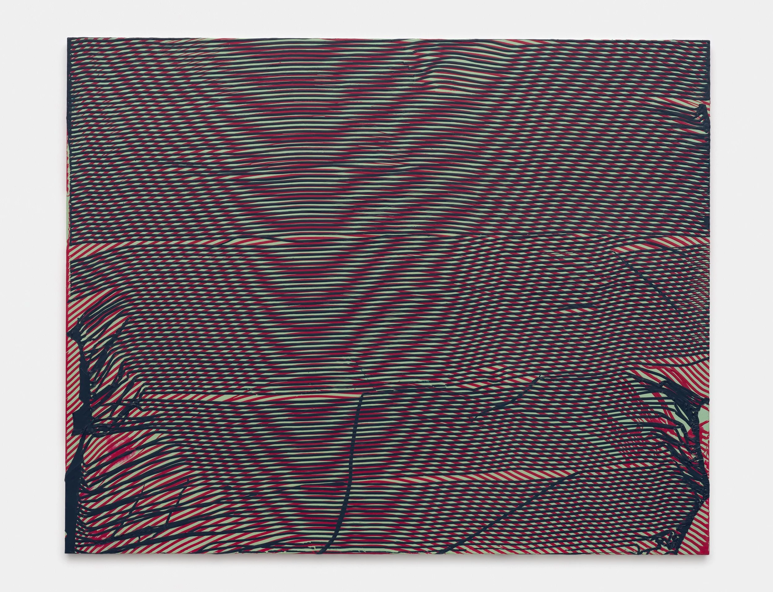   RGB Moiré 1 , 2024 Acrylic on canvas, 48” x 60” 