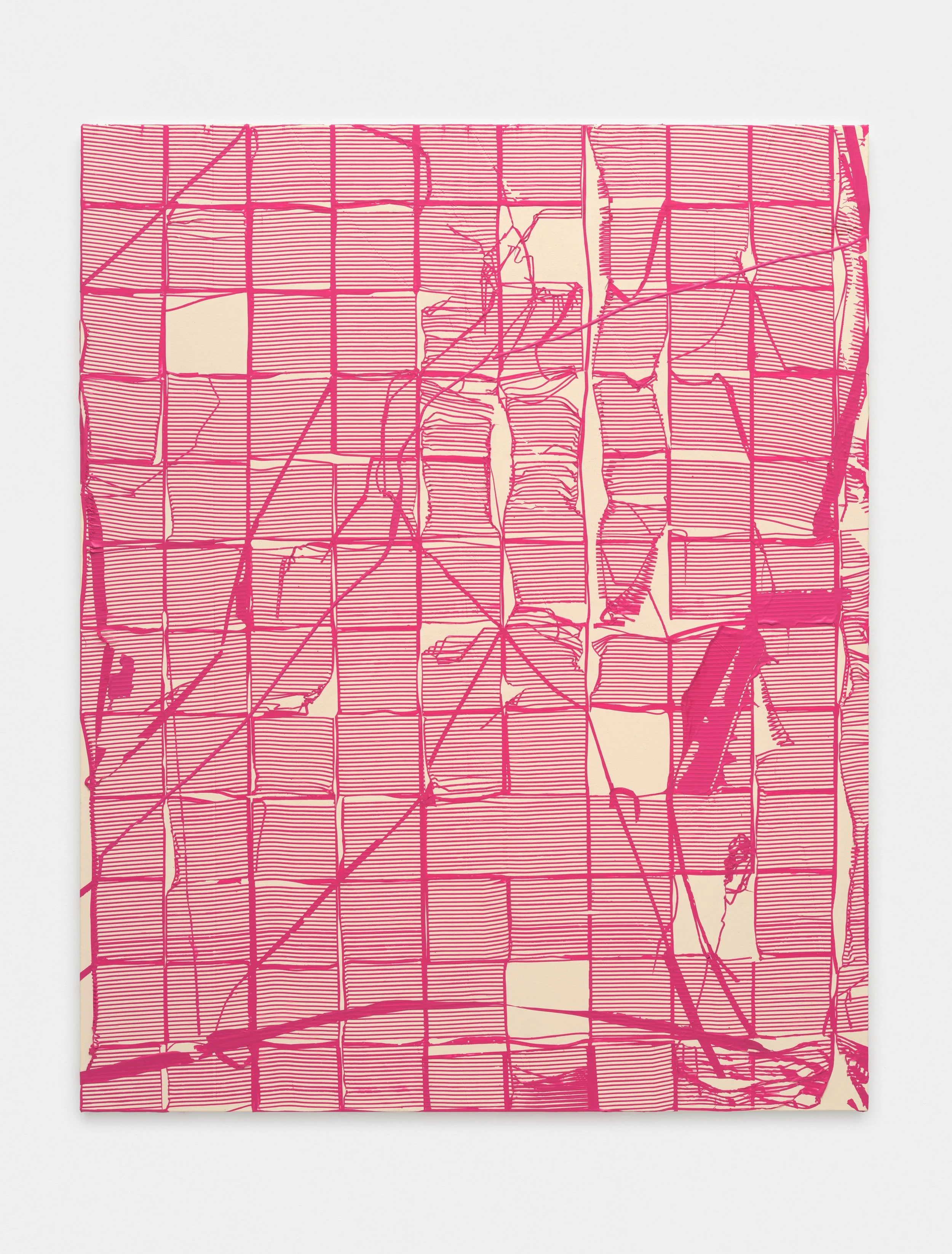   Broken Field (warm),  2026 Acrylic on Canvas, 60” x 48” 