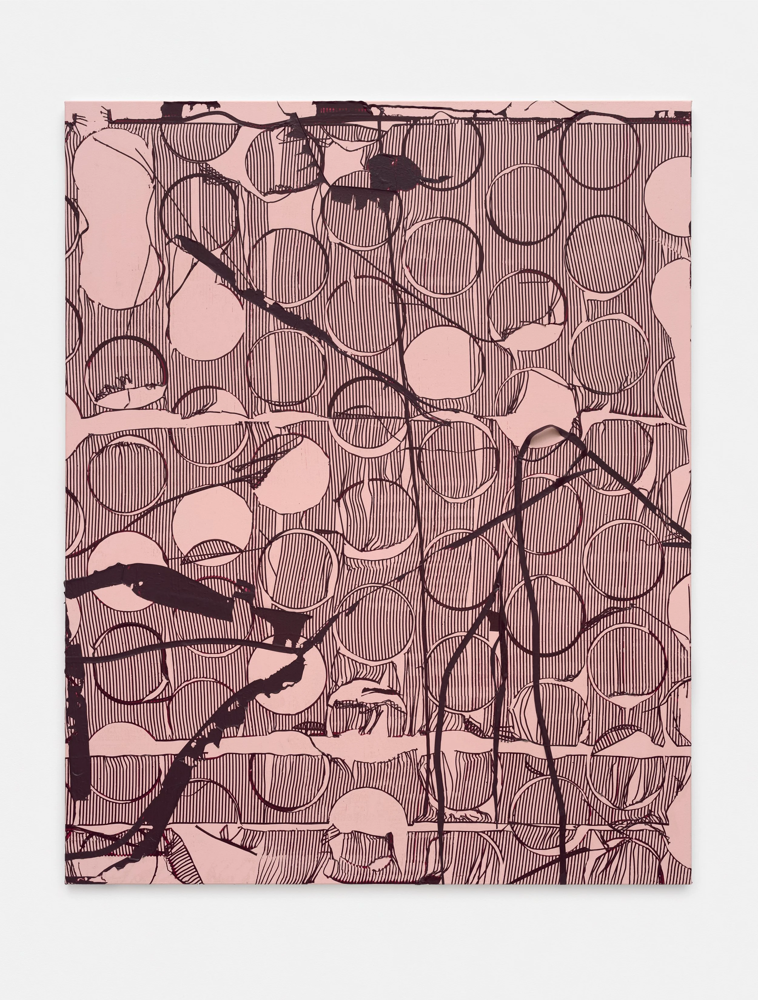   Broken Field (cool),  2026 Acrylic on Canvas, 60” x 48” 