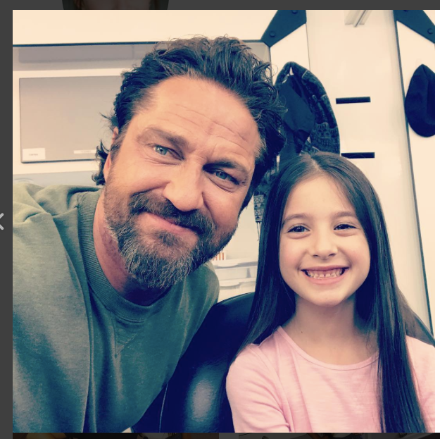 Private Student Madelyn Lazar On Set with Gerard Butler!