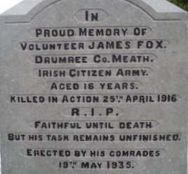 'The Sad Tale of Young James Fox'<strong>The story of an eager young man and his untimely death</strong><a HREF= /1916-easter-rising/james-fox>CLICK HERE TO READ MORE</a>