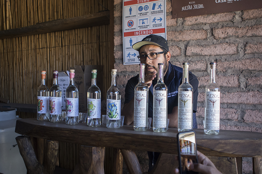  Asis Cortez sampling us on many of his varietals of El Jolorio and Nuestra Solidad 