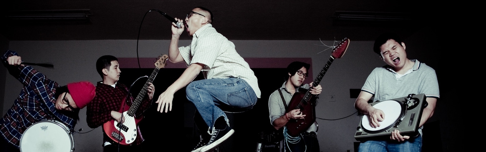 from 2007-2012, i attempted to fuse bone thugs and david crowder as front man for a korean american evangelical soul-rock group. at some point, we took funny photos in the cafeteria of my dad's church. below is a spotify playlist of our latest project, produced by someone famous.