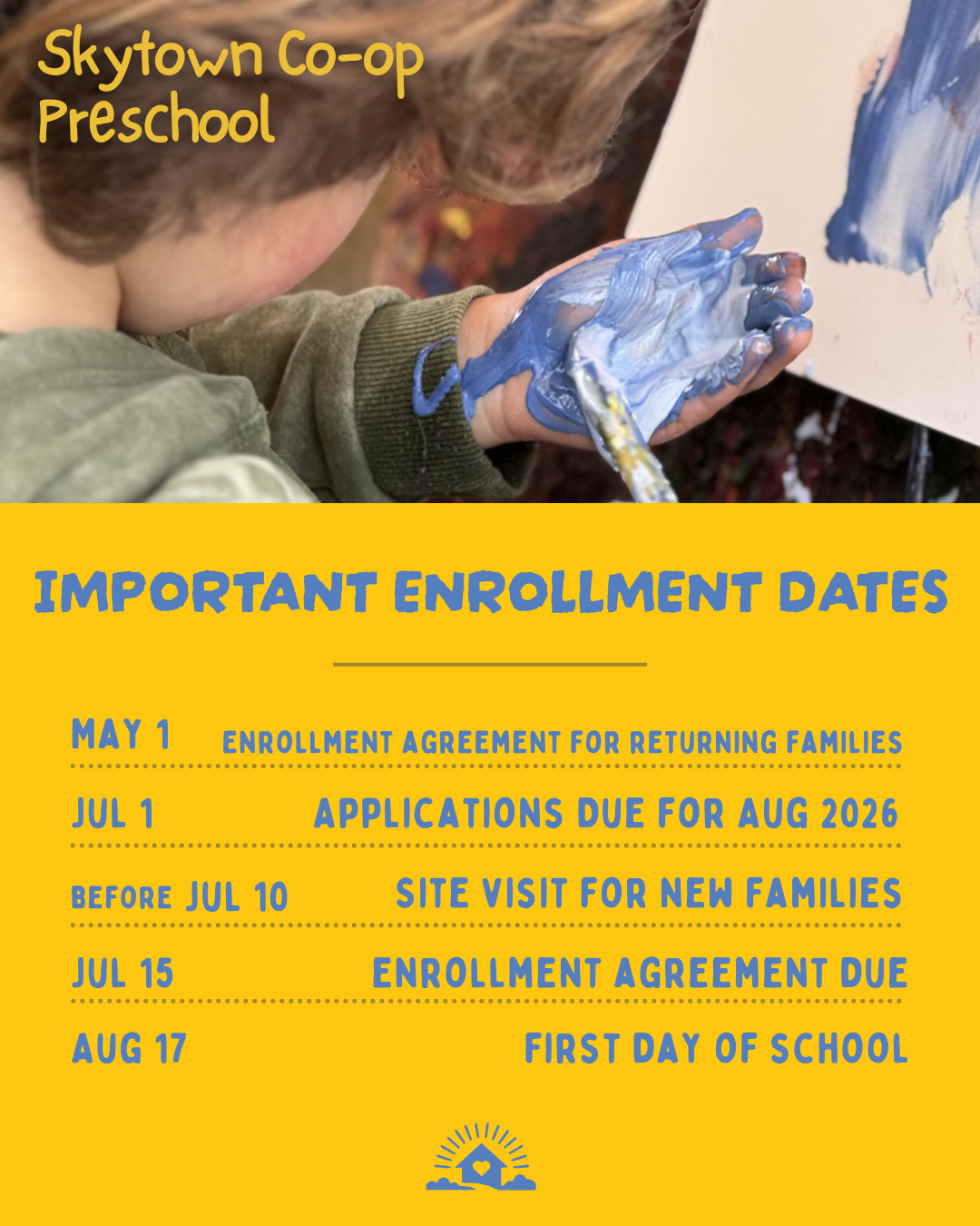 Enrollment dates for preschool and toddler programs 2026 2027 school year richmond