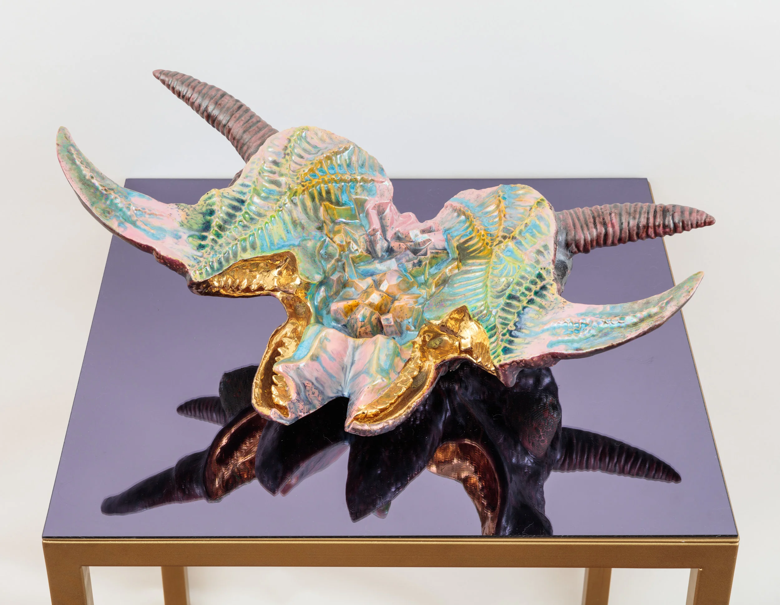 Dragon Glass 2018; Media: Ceramic, glaze, luster; 24 x 9 x 13 inches