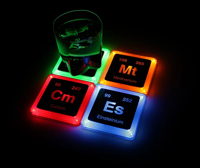 LED Radioactive Coasters