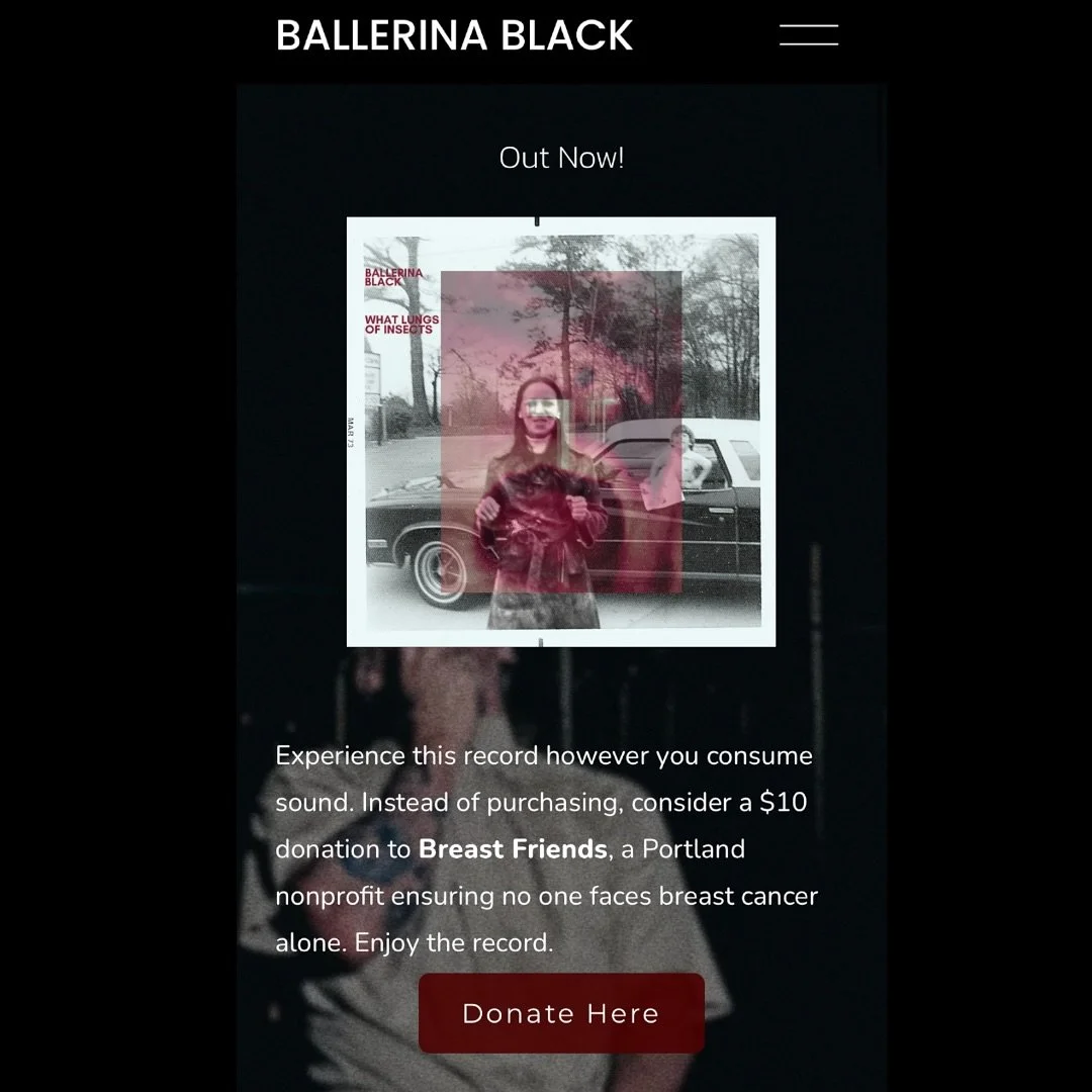 Experience this record however you consume sound. Instead of purchasing, consider a $10 donation to Breast Friends, a Portland nonprofit ensuring no one faces breast cancer alone. Enjoy the record. 
Hit the Link:
https://breastfriends.org/donate/

@b