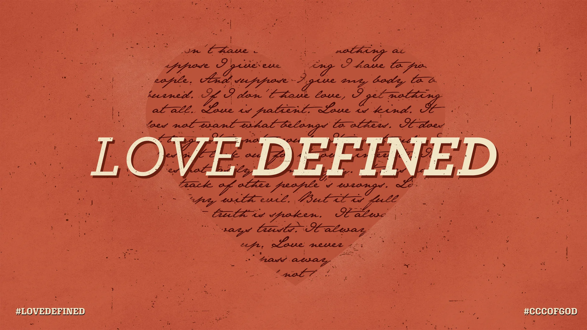 February Series 02/17/19 - How do I love others? 02/10/19 - What is love?