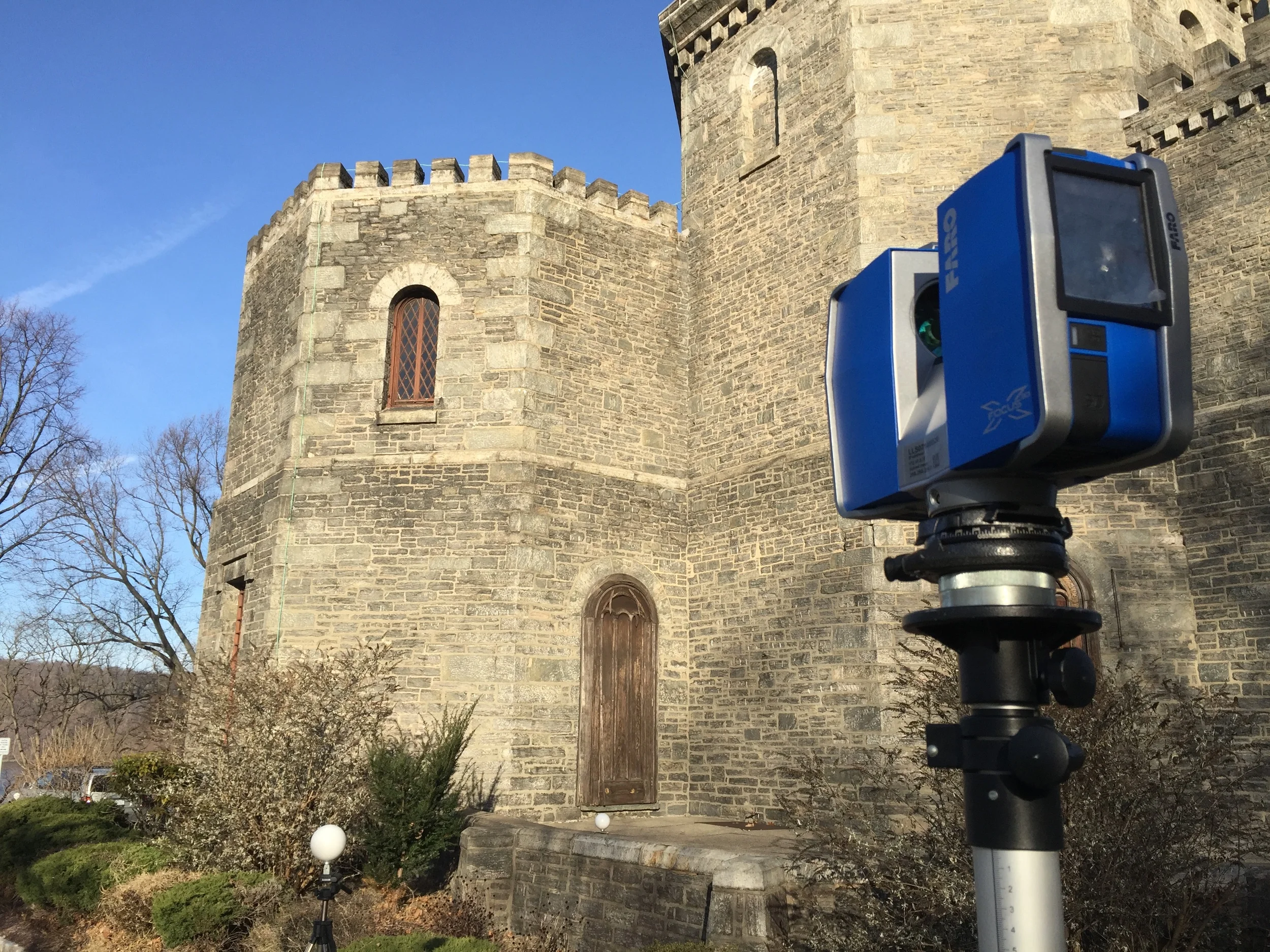 Laser scanning begins on Fonthill Castle, Bronx
