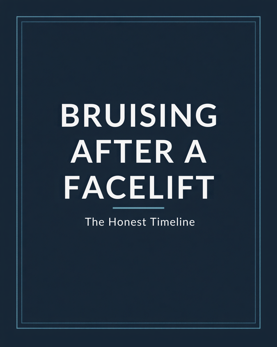 How Long Does Bruising Last After a Facelift? An Honest Timeline, and What Actually Helps