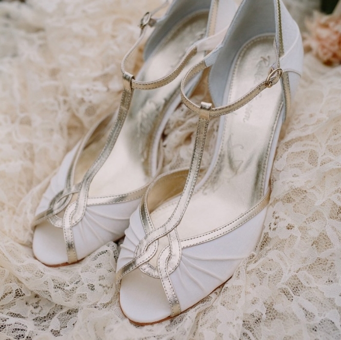 Ivory T-Strap 1920s Shoes | Rachel Simpson