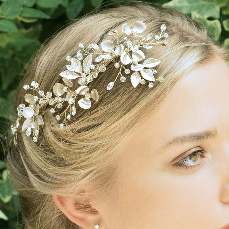 Nieva Silver Crystal Hair Clip by Ivory & Co — Bridal Rogue Gallery