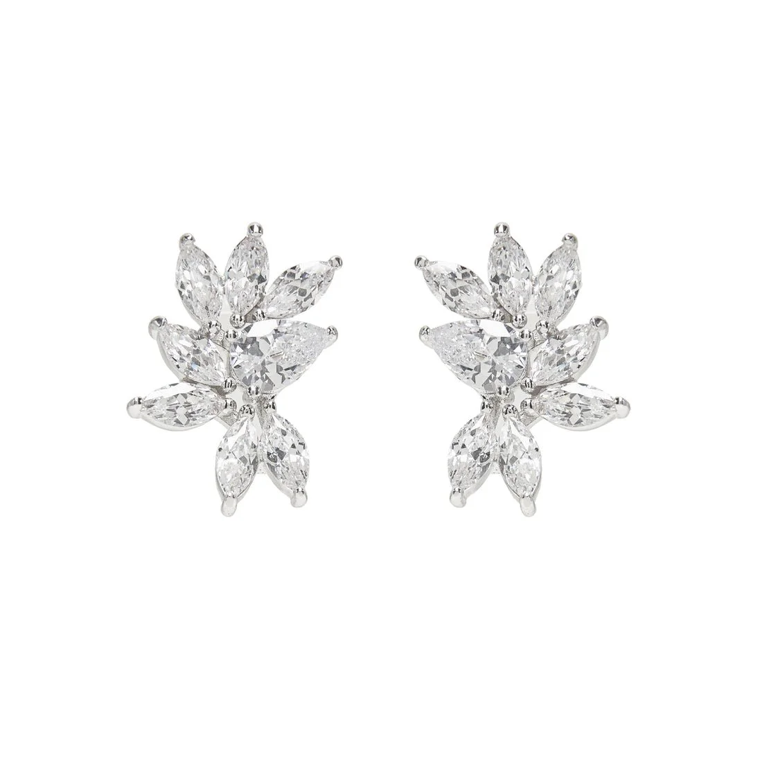 Delicate and beautiful leaf shaped earrings made Semi Precious Quartz by Stephanie Browne