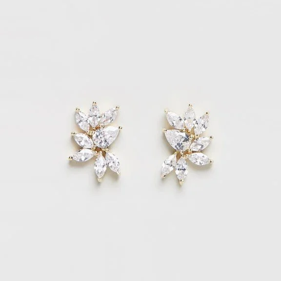 Delicate and beautiful leaf shaped earrings made Semi Precious Quartz by Stephanie Browne