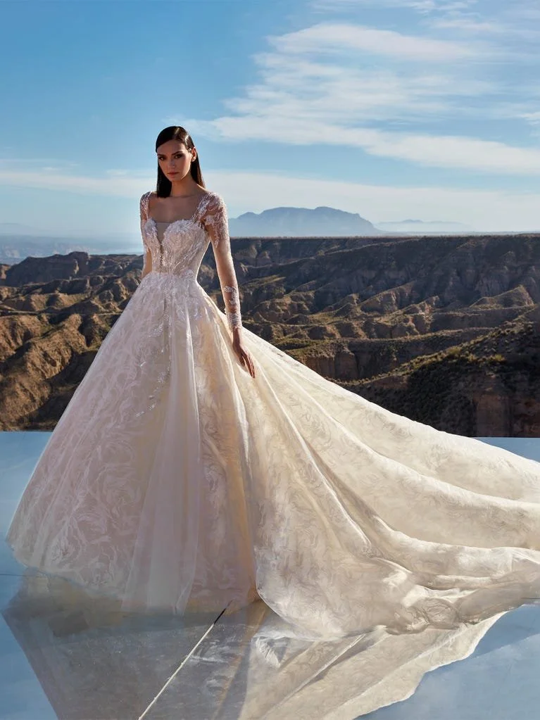long sleeve wedding dress pronovias Pronovias Amani