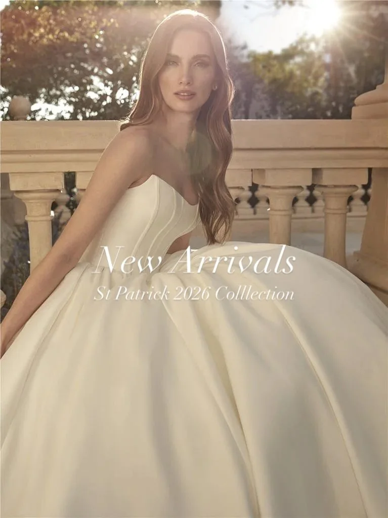 New arrivals by @houseofstpatrick 🤍 More new gowns are arriving! The best way to begin your bridal journey is to start trying on, sometimes it&rsquo;s the gown you&rsquo;ve always envisioned, and other times it&rsquo;s the wild card you never imagin